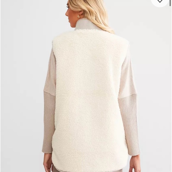 Nwt Varley Covey Reversible Quilt Gilet Vest • Dosa / white Size S - Picture 3 of 11